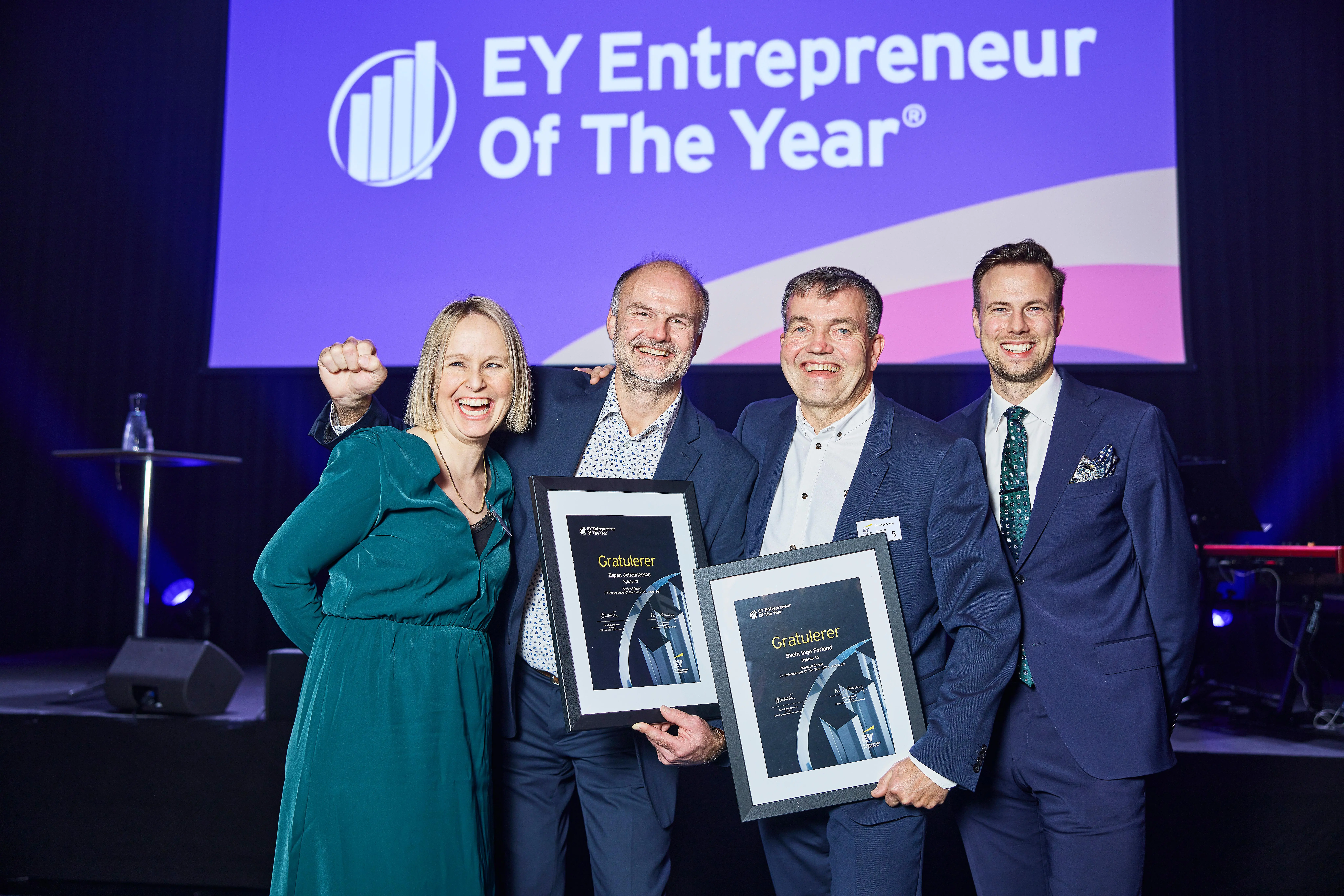 Vinnere EY Entrepreneour of the year region sør
